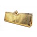 Evening Bags Wholesale - Gold Patent Leather w/ Metal Frame Evening Bag - BG-43140DGD